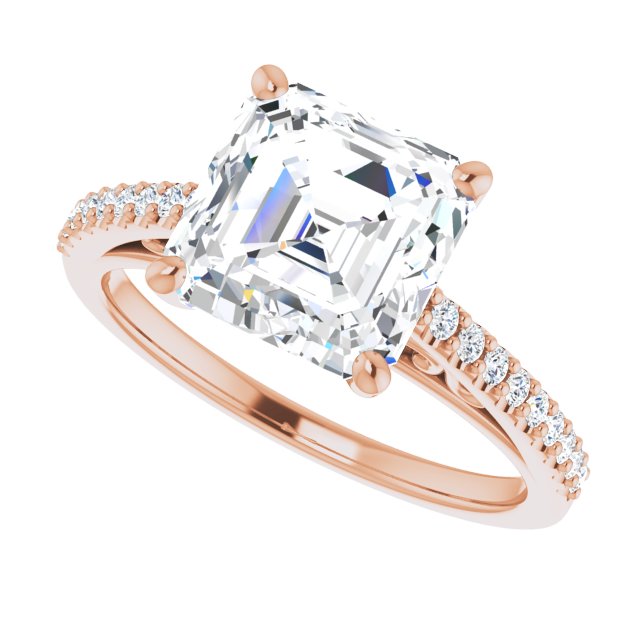 Asscher Engagement Ring Mounting