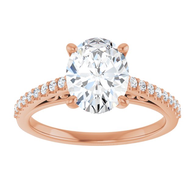 Oval Engagement Ring Mounting