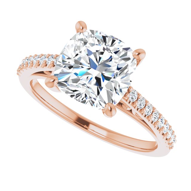 Cushion Engagement Ring Mounting