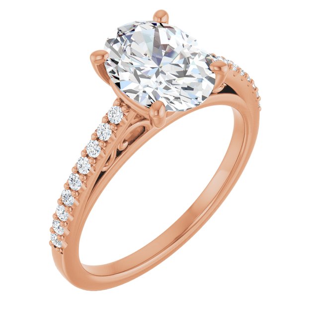 Oval Engagement Ring Mounting