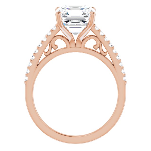 Asscher Engagement Ring Mounting