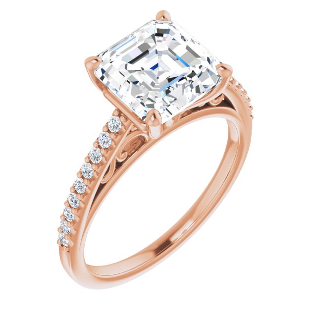Asscher Engagement Ring Mounting