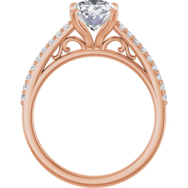 Oval Engagement Ring Mounting