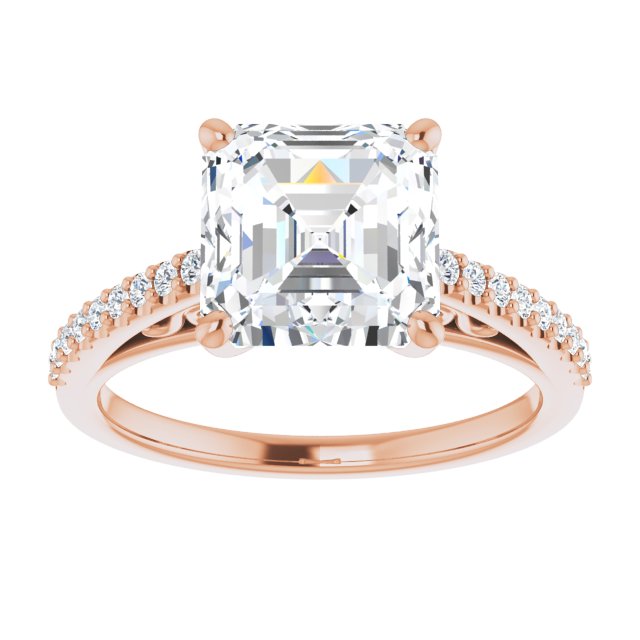 Asscher Engagement Ring Mounting