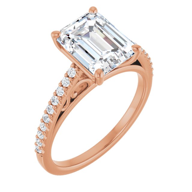 Emerald Engagement Ring Mounting