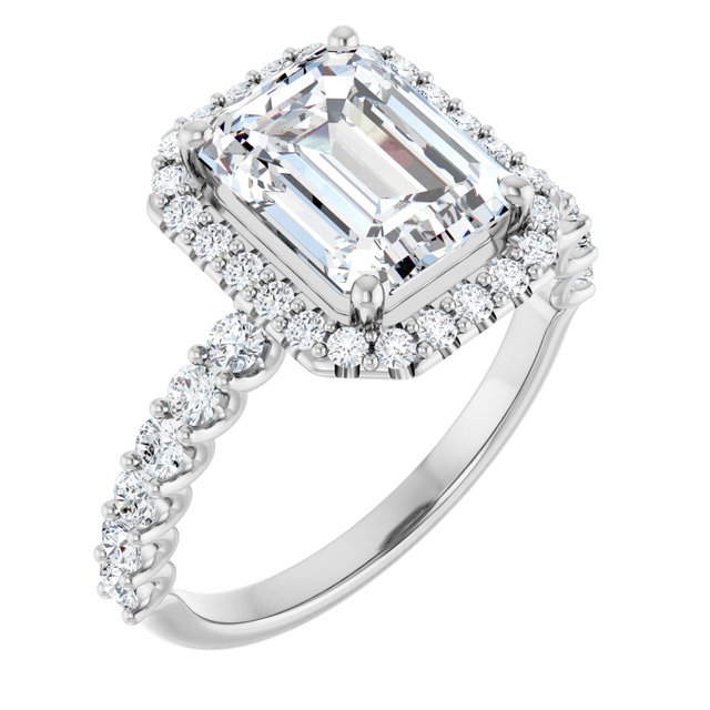Emerald Engagement Ring Mounting