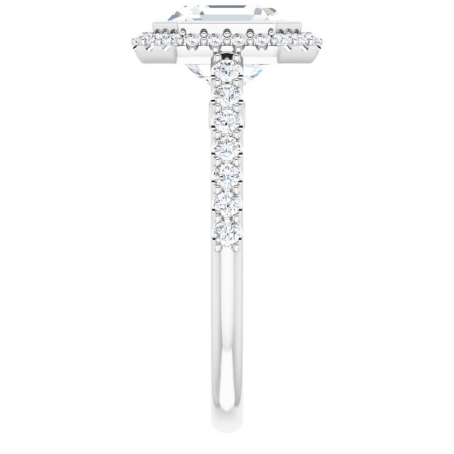Asscher Engagement Ring Mounting