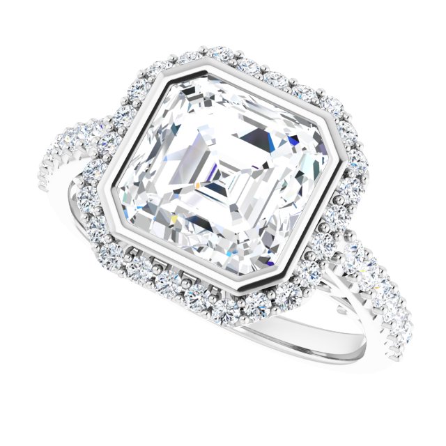 Asscher Engagement Ring Mounting