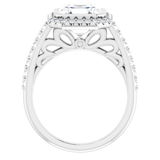 Asscher Engagement Ring Mounting