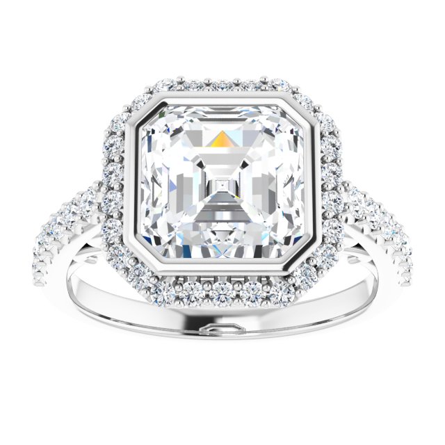Asscher Engagement Ring Mounting