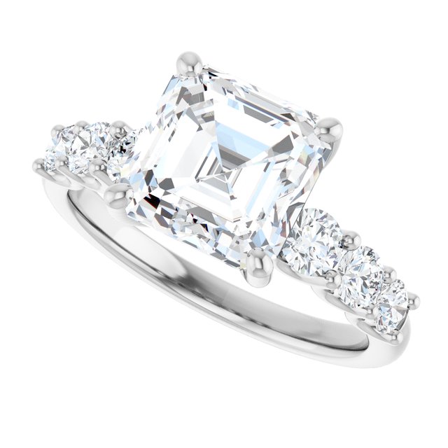 Asscher Engagement Ring Mounting