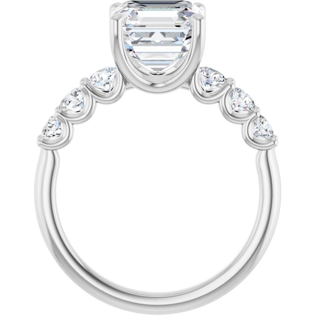 Asscher Engagement Ring Mounting