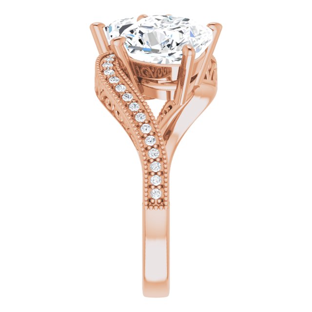 Cushion Engagement Ring Mounting