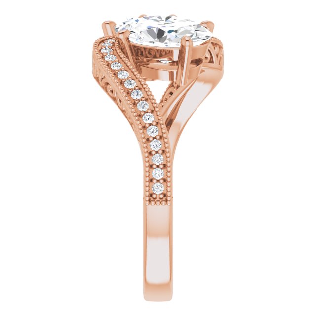 Oval Engagement Ring Mounting