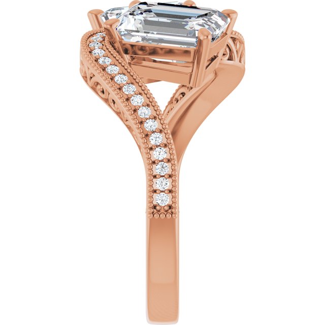 Emerald Engagement Ring Mounting