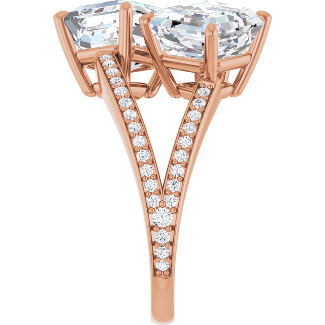Asscher Engagement Ring Mounting