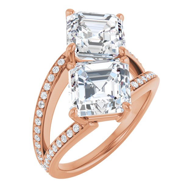 Asscher Engagement Ring Mounting