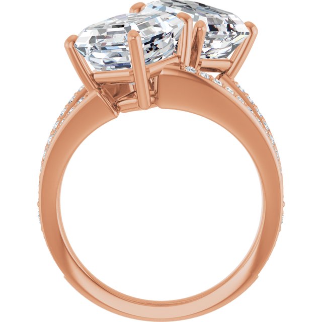 Asscher Engagement Ring Mounting