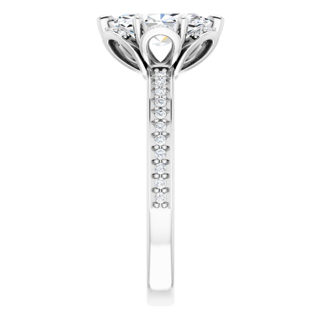 Marquise Floral-Inspired Engagement Ring Mounting