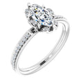 Marquise Floral-Inspired Engagement Ring Mounting