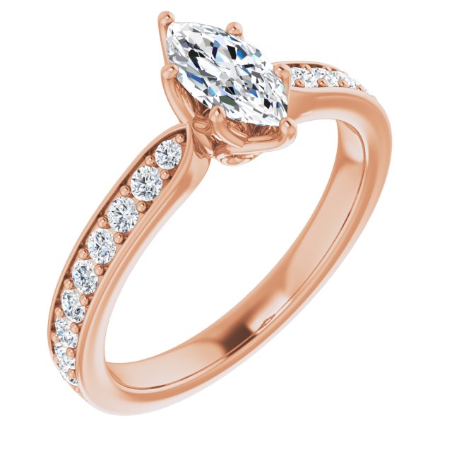 Marquise Engagement Ring Mounting
