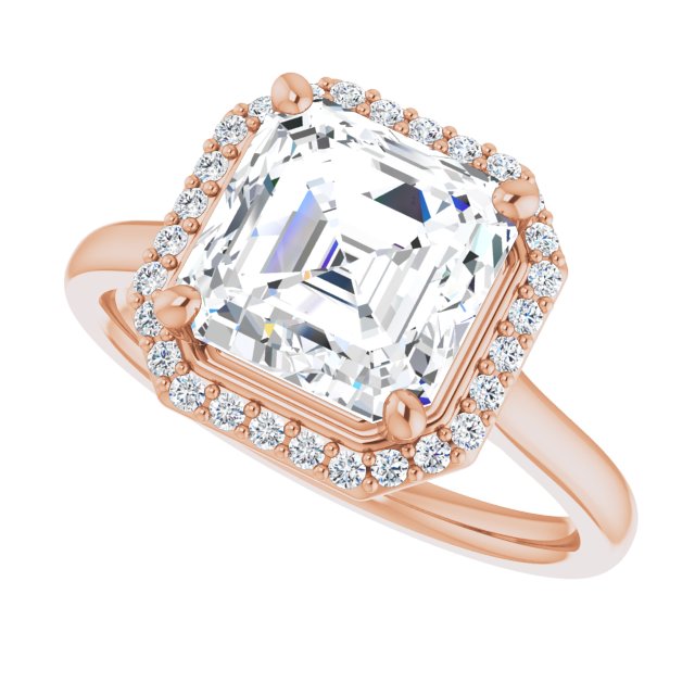 Asscher Engagement Ring Mounting