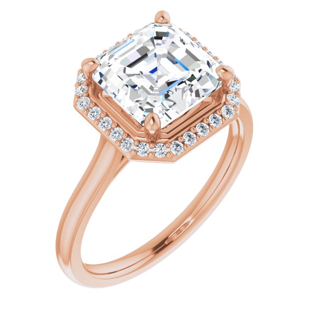 Asscher Engagement Ring Mounting