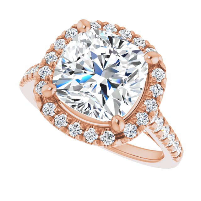 Cushion French-Set Engagement Ring Mounting