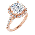 Cushion French-Set Engagement Ring Mounting
