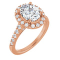 Oval French-Set Engagement Ring Mounting