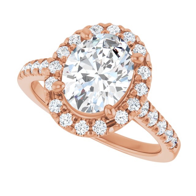 Oval French-Set Engagement Ring Mounting
