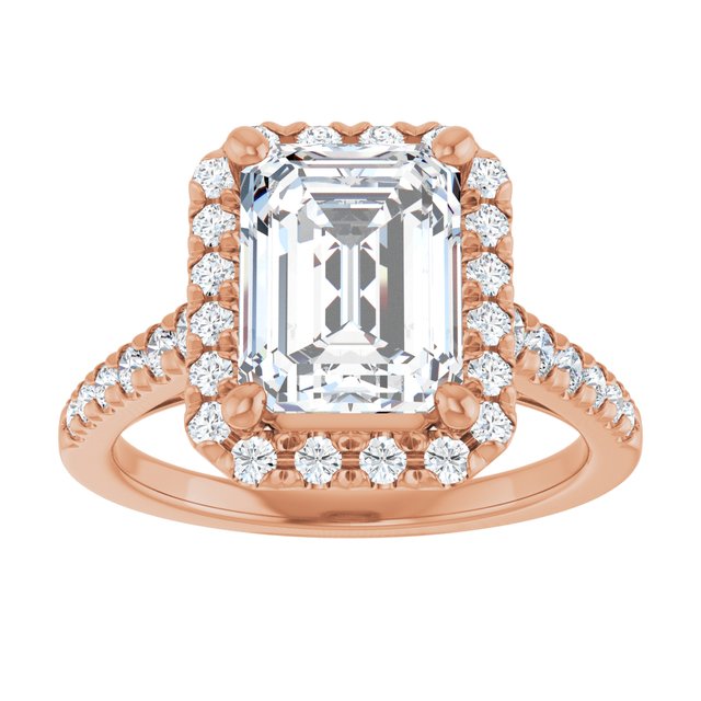 Emerald French-Set Engagement Ring Mounting