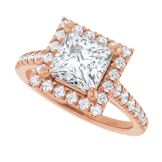 Square French-Set Engagement Ring Mounting
