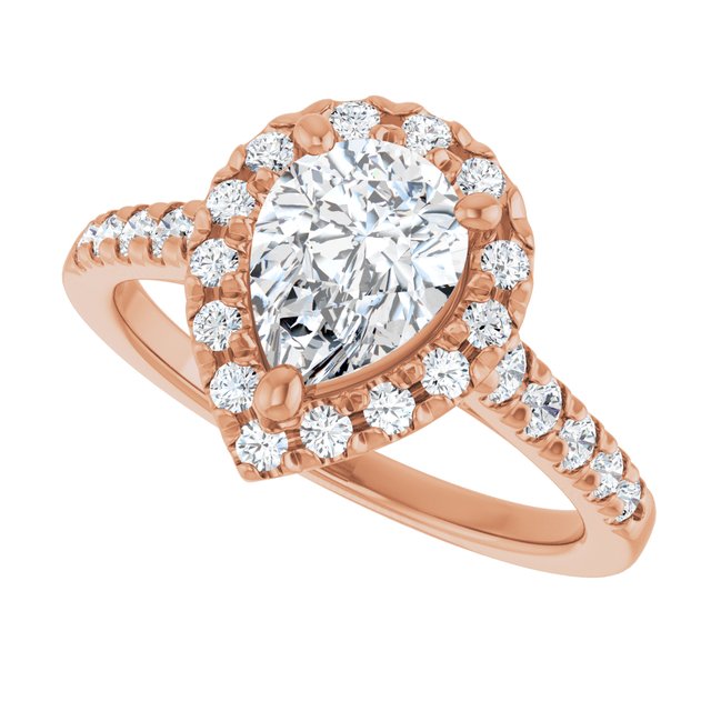 Pear French-Set Engagement Ring Mounting