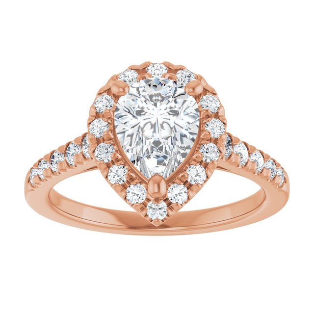 Pear French-Set Engagement Ring Mounting