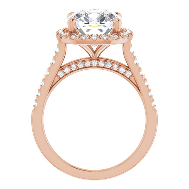 Cushion French-Set Engagement Ring Mounting
