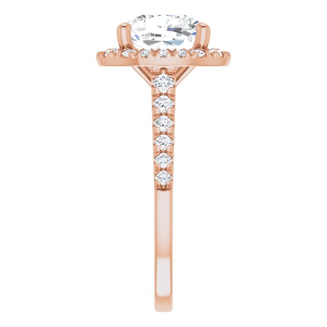 Cushion French-Set Engagement Ring Mounting