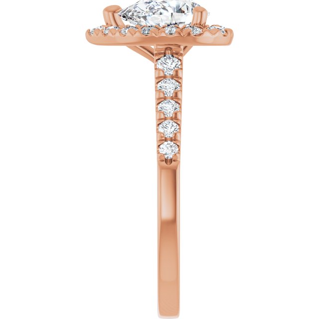 Pear French-Set Engagement Ring Mounting