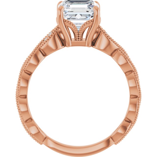 Asscher Engagement Ring Mounting