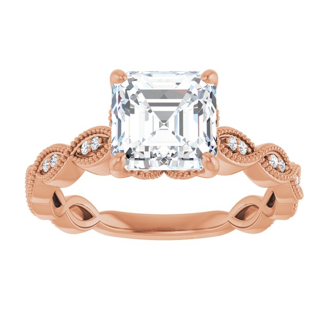 Asscher Engagement Ring Mounting