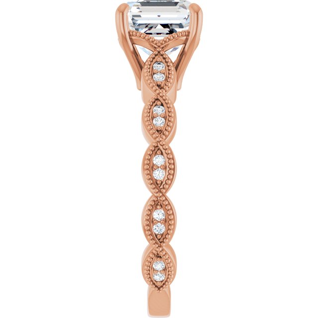 Asscher Engagement Ring Mounting