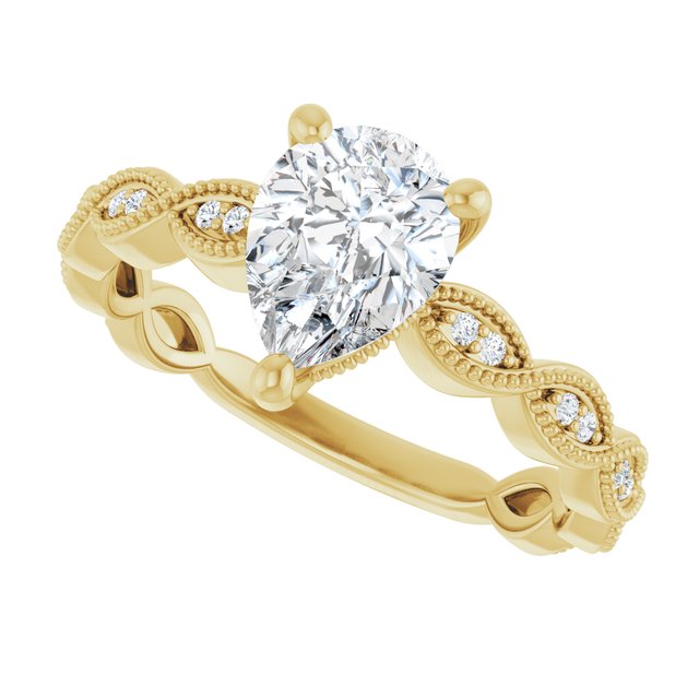 Pear Engagement Ring Mounting
