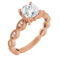 Cushion Engagement Ring Mounting