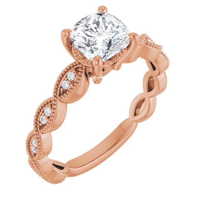 Cushion Engagement Ring Mounting