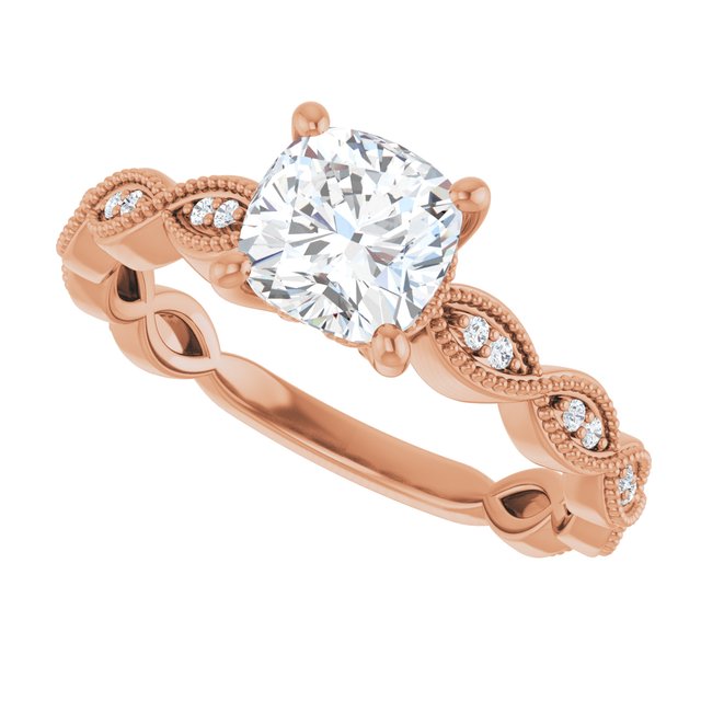 Cushion Engagement Ring Mounting
