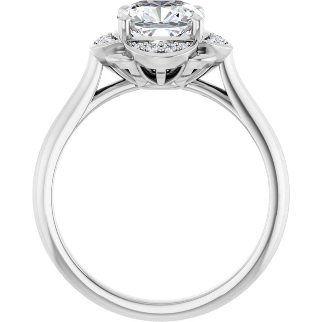 Cushion Engagement Ring Mounting