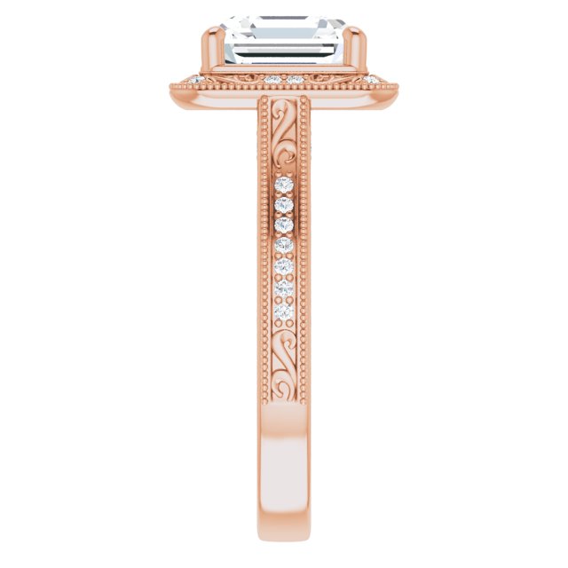 Asscher Engagement Ring Mounting