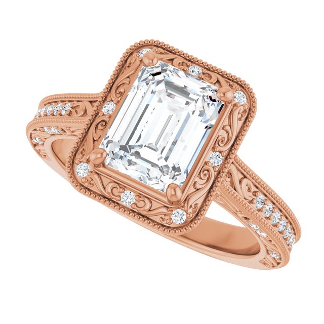 Emerald Engagement Ring Mounting