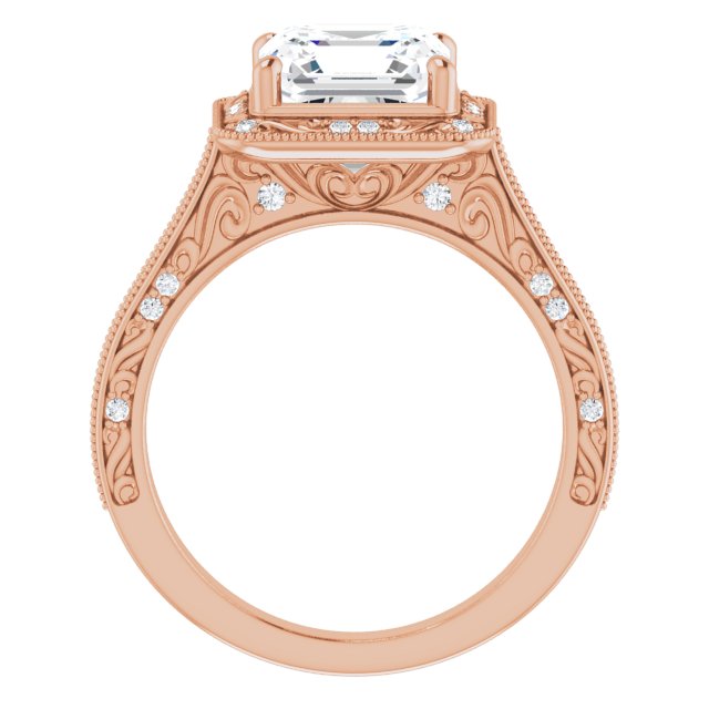 Asscher Engagement Ring Mounting