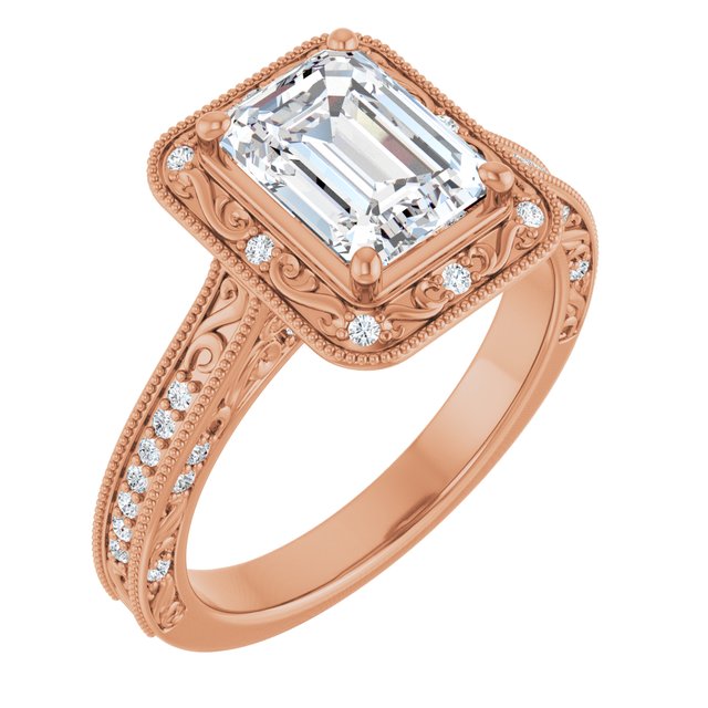 Emerald Engagement Ring Mounting